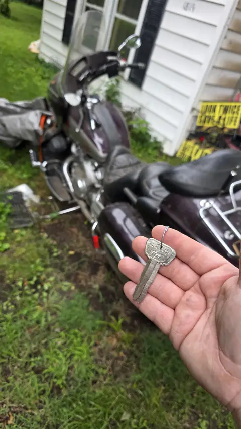 Replacement key made for a touring motorcycle